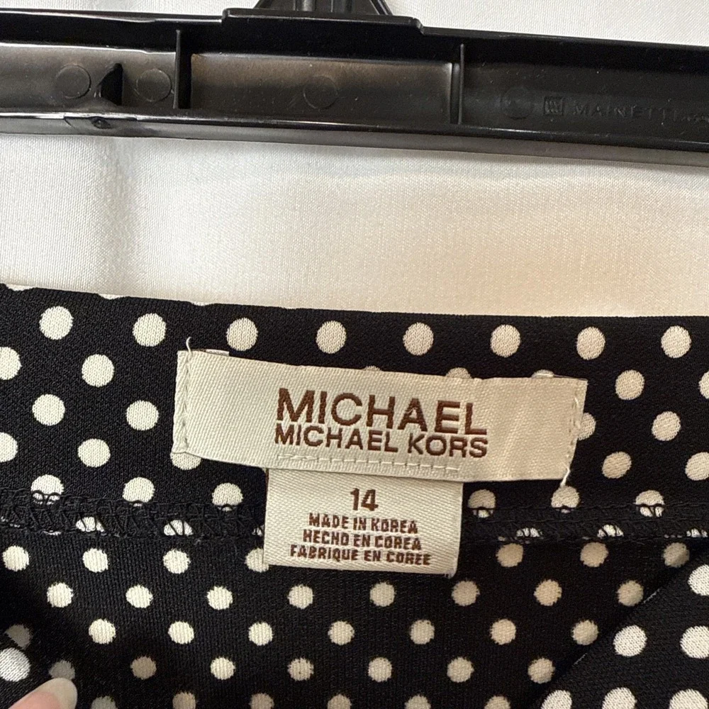 Michael Kors Women's Skirt Size 14 Polka dot Flare Bottom Above Knee Length
